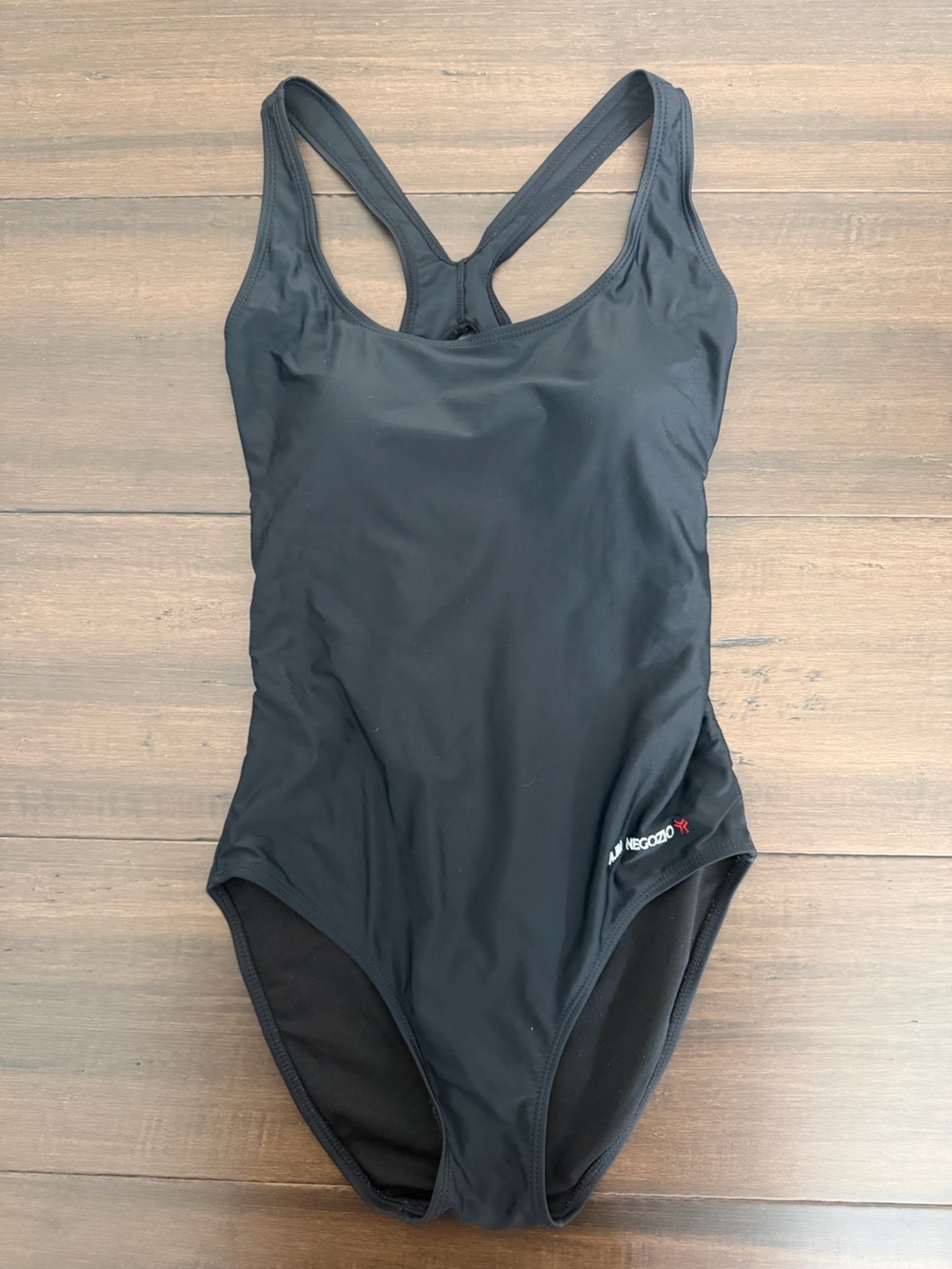 Classic Black Racerback One-Piece Swimsuit